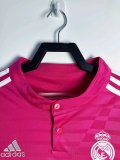 2014-2015 RMA Away Pink Long Sleeve Retro Soccer Jersey