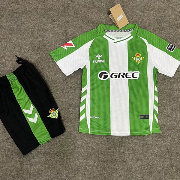 25-26 Real Betis Home Kids Soccer Jersey