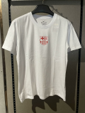 25-26 BAR White High Quality Casual T-Shirt #圆领红标
