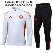 25-26 Bayern High Quality Kids Half Pull Tracksuit