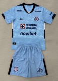 25-26 Cruz Azul Light Blue Goalkeeper Kids Soccer Jersey 1:1 Thai Quality