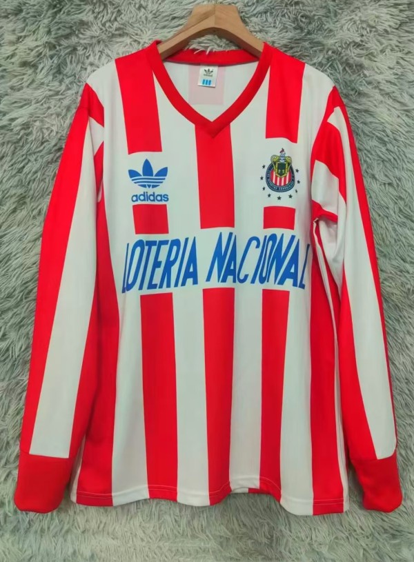 1991-1992 Chivas Home Long Sleeve Retro Soccer Jersey
