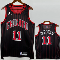 25-26 BULLS DEROZAN #11 Black Top Quality Hot Pressing NBA Jersey (Trapeze Edition) 飞人版