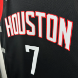 23-24 Rockets DURANT #7 Black Top Quality Hot Pressing NBA Jersey (Trapeze Edition)飞人版