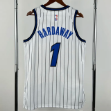 25-26 Magic HARDAWAY #1 White Top Quality Hot Pressing NBA Jersey(条纹)