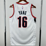 22-23 Trail Blazers YANG #16 White Top Quality Hot Pressing NBA Jersey
