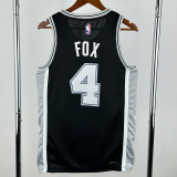22-23 SA Spurs FOX #4 Black Top Quality Hot Pressing NBA Jersey