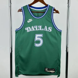 25-26 Dallas Mavericks RUSSELL #5 Green Retro Top Quality Hot Pressing NBA Jersey