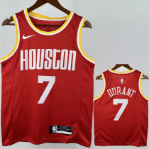 ROCKETS DURANT #7 Red Retro Top Quality Hot Pressing NBA Jersey