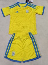 2026 Ukraine Home Kids Soccer Jersey