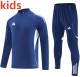 2025 AD Blue Kids Half Pull Tracksuit