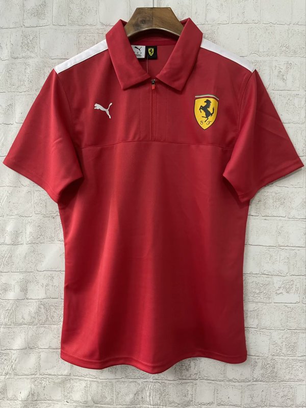 2025 F1 Ferrari New Pattern Black Short Sleeve Racing Suit