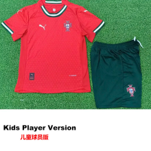 25-26 Portugal Home Kids Player Version Soccer Jersey