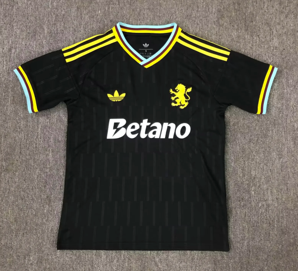 25-26 Aston Villa Black Special Edition Fans Soccer Jersey