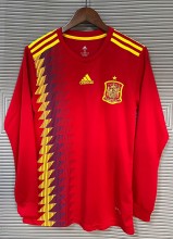 2018 Spain Long Sleeve Retro Soccer Jersey