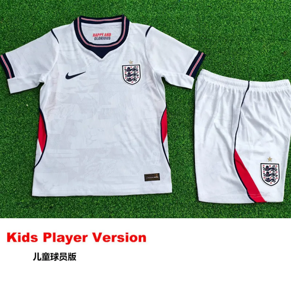 2026 England Home Player Version Kids Soccer Jersey (球员童装)