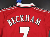 1998-1999 Man Utd Home Retro Soccer Jersey Shirt