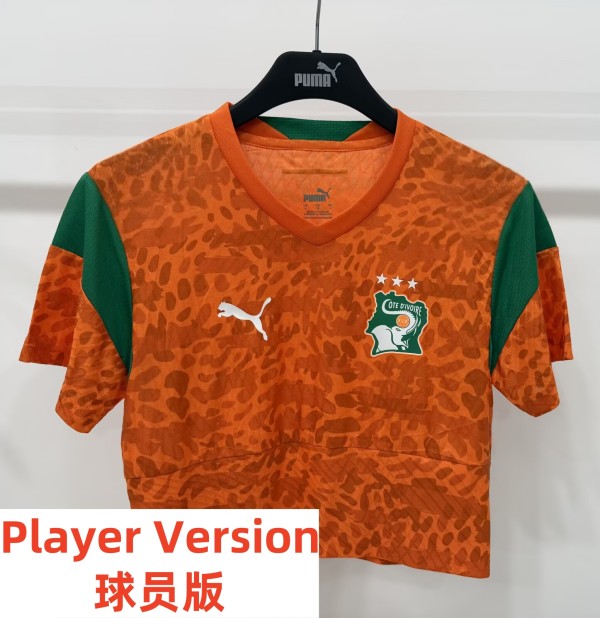 2026 Cote d'Ivoire Home Women Player Version Cheerleading Short-sleeved (女)