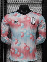2026 Belgium Away Long Sleeve Player Version Soccer Jersey (长袖球员)