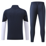 26-27 AD White Kids Half Pull Tracksuit