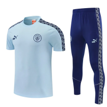 26-27 Man City Short shirts and Long trousers Suit (圆领)