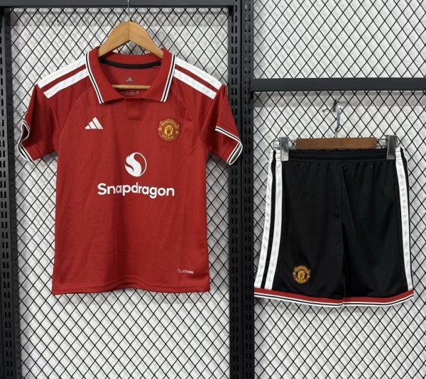 26-27 Man Utd Home Kids Soccer Jersey