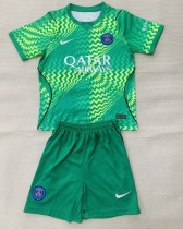 26-27 PSG Green GoalKeeper Kids Soccer Jersey