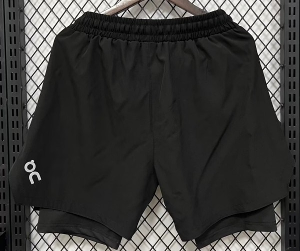 2026 ON Black Casual Double Layer Short Pants