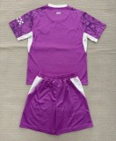 26-27 Man City Pink Goalkeeper Kids Soccer Jersey
