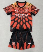 26-27 Man City Orange Goalkeeper Kids Soccer Jersey