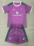 26-27 Man Utd Pink Goalkeeper Kids Soccer Jersey