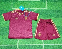 2026 World Cup Spain Third Kids Soccer Jersey (With 2 Star)*两颗星