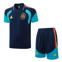 26-27 Spain High Quality PoLo Training Short Suit(With 2 Star)*两颗星