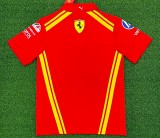 2026 Ferrari New Pattern Heat Transfer Printing Short Sleeve Racing Suit*有领
