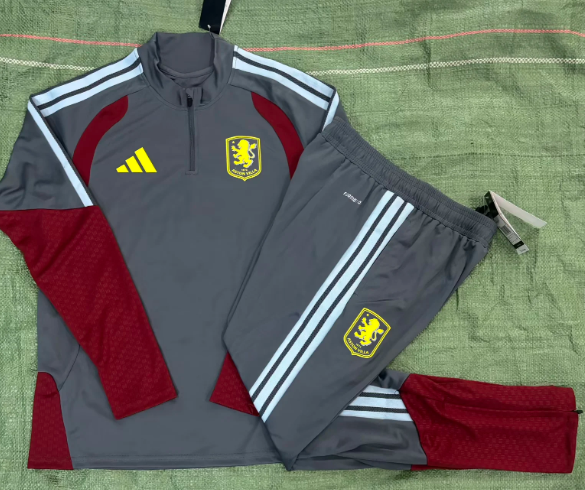 26-27 Aston Villa High Quality Half Pull Tracksuit