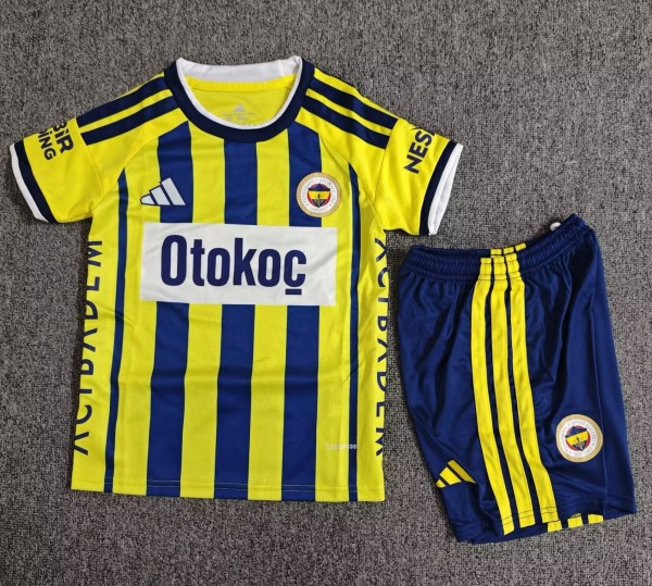 26-27 Fenerbahce Home Kids Soccer Jersey