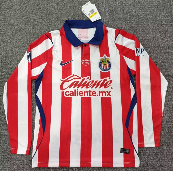 26-27 Chivas Guadalajara Home Long Sleeve Fans Soccer Jersey (长袖)