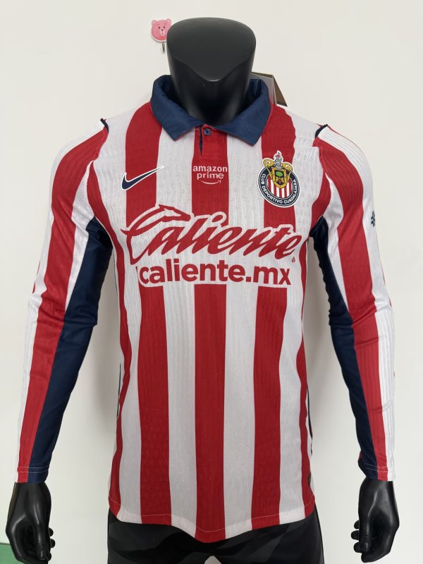 26-27 Chivas Guadalajara Home Long Sleeve Player Version Soccer Jersey*长袖球员