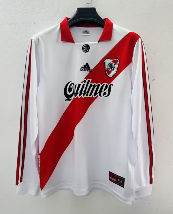1998-1999 River Plate Home Long Sleeve Retro Soccer Jersey (长袖)