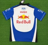 2026 Racing Bulls New Pattern Heat Transfer Printing Short Sleeve Racing Suit*有领