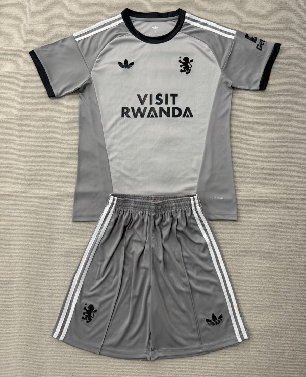 26-27 Aston Villa Gray GoalKeeper Kids Soccer Jersey