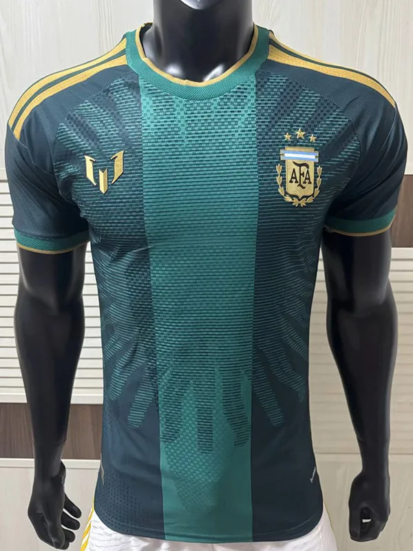 26-27 Argentina Green Messi Farewell Match Player Version Soccer Jersey
