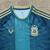 26-27 Argentina Green Messi Farewell Match Fans Soccer Jersey