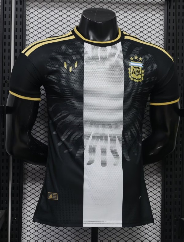 26-27 Argentina Black Messi Farewell Match Player Version Soccer Jersey
