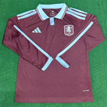 26-27 Aston Villa Home Long Sleeve Fans Soccer Jersey (长袖)