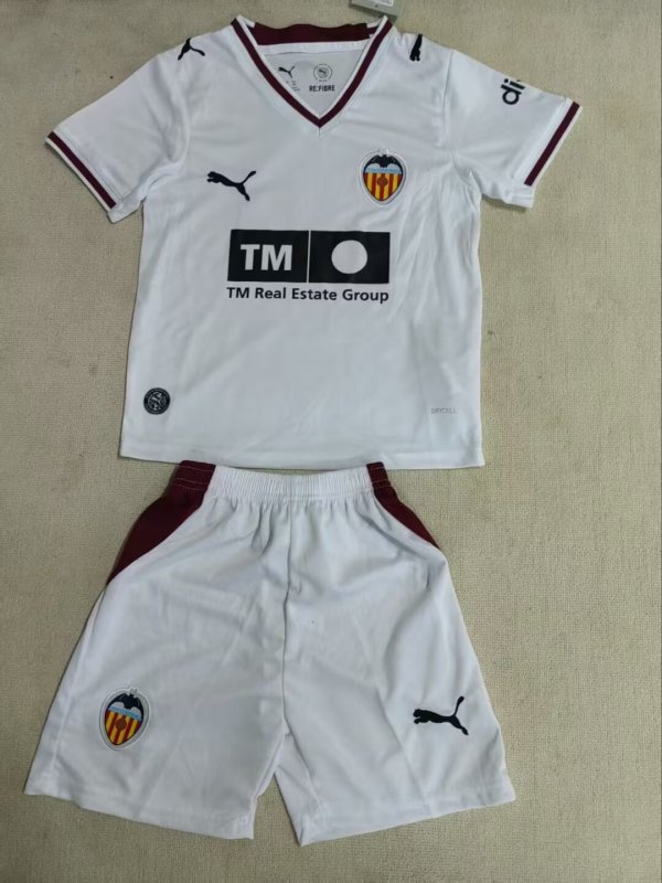 26-27 Valencia Home Kids Soccer Jersey