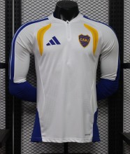 26-27 Boca Juniors White Long Sleeve Player Version Soccer Jersey*长袖球员