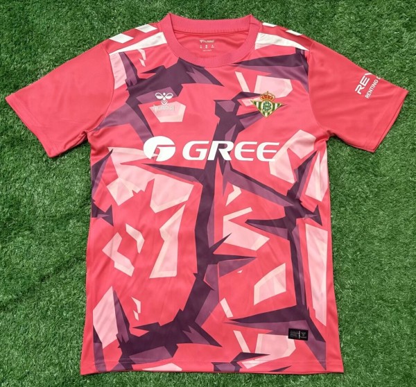 26-27 Real Betis Pink Goalkeeper Fans Soccer Jersey