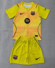 26-27 BAR Yellow GoalKeeper Kids Soccer Jersey