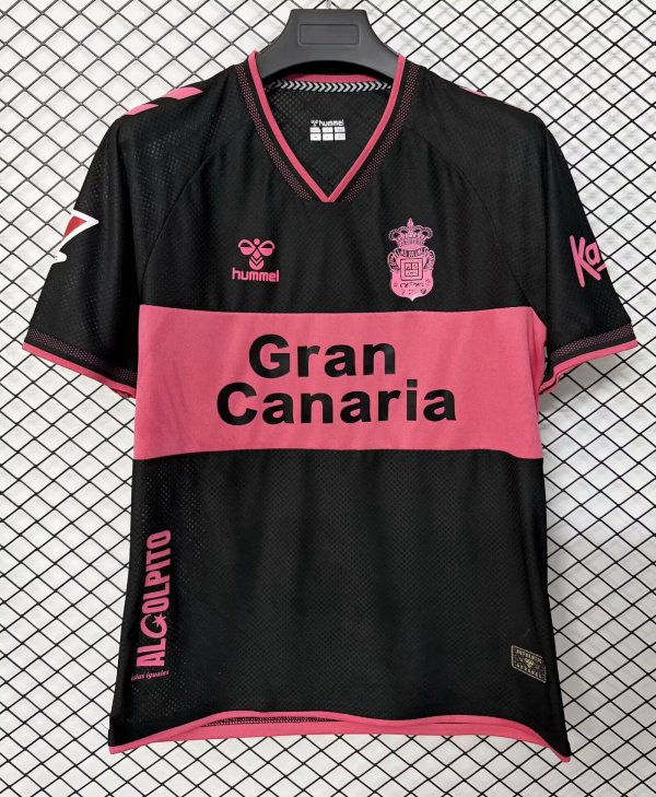 26-27 Las Palmas Black Pink Retro Version Fans Soccer Jersey